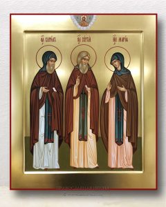 Икона «Кирилл, Мария и Сергий Радонежские, преподобные» Белово